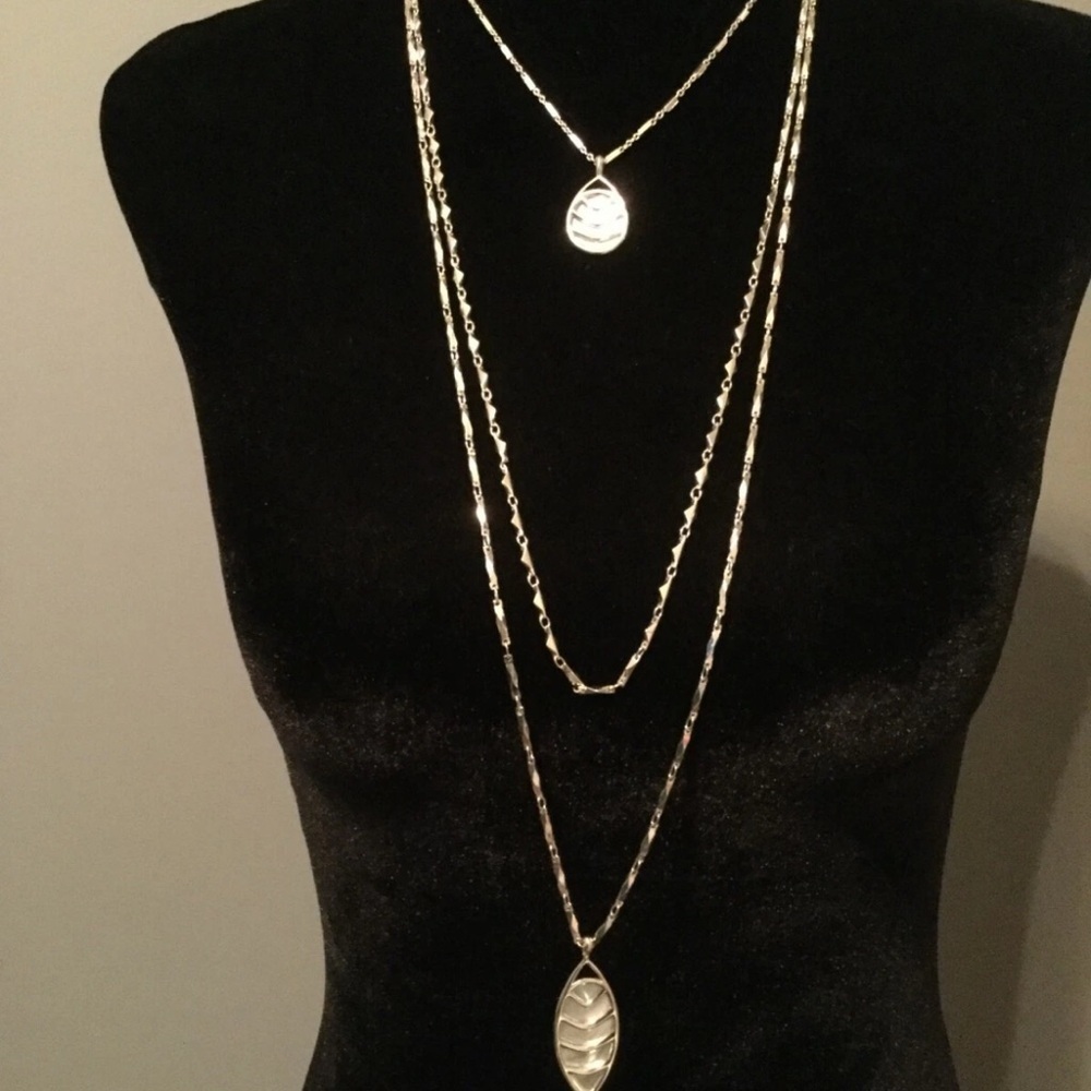 Stella & Dot Gold Triple Layer Necklace